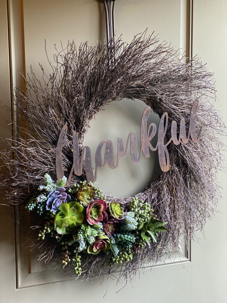 Door Wreath DIY Artificial Succulents arrangement 